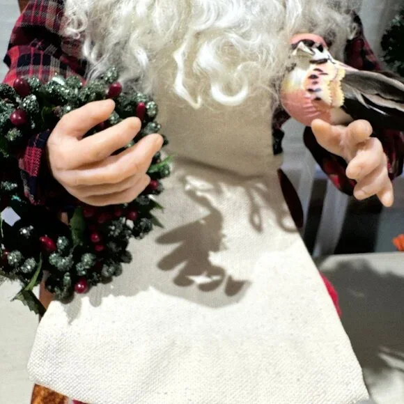 Santa Dools Hand Made santa sculpt glass eyes Mohair hair sculpt hands and boots